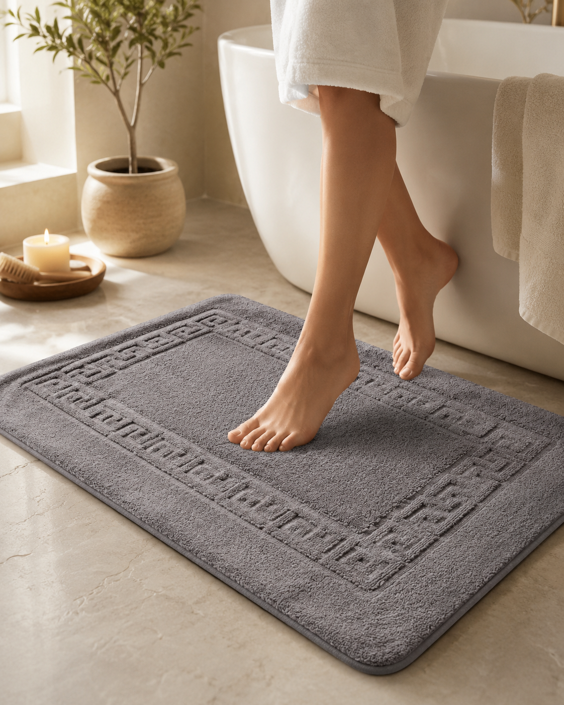 Luxury Geometric Bath Mat