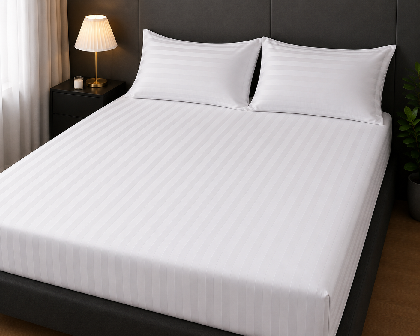 Striped Fitted Bedsheet Set