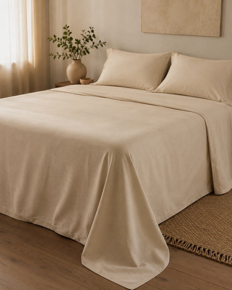 Plain Flat Bed Sheet Set