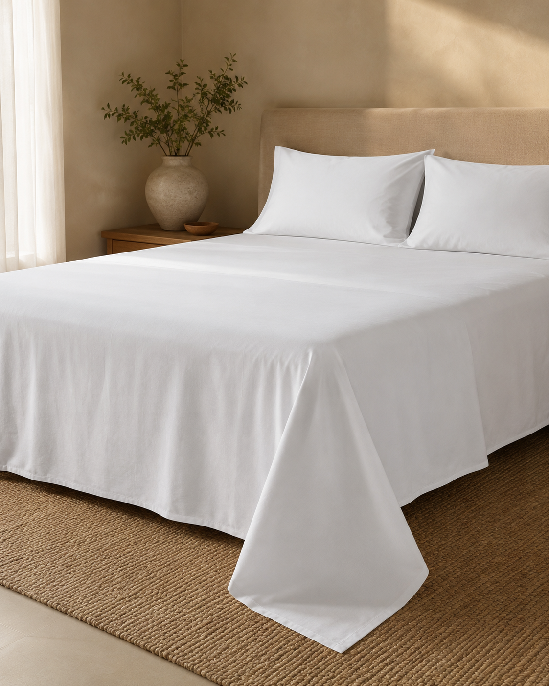 Plain Flat Bed Sheet Set