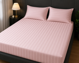 rose striped fitted sheets