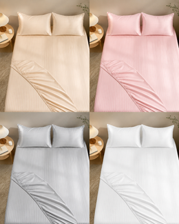 Striped Fitted Bedsheet Set